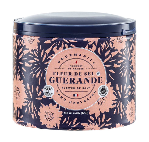 Gourmanity 4.4 oz Fleur De Sel De Guerande, Hand-harvested French Salt Fleur De Sel French Sea Salt, Fleur De Sol Sea Salt From France