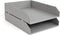 Bigso Hakan Fiberboard Two Tier Stackable Letter/Document Tray, 2.5 x 9 x 12.2 in, Grey