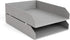 Bigso Hakan Fiberboard Two Tier Stackable Letter/Document Tray, 2.5 x 9 x 12.2 in, Grey