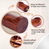 Upsole 6 Pack Walnut Wood Coat Hooks - Wooden Wall Hooks for Home and Office - Decorative Wall Mounted Hat Hooks and Hanging Washroom Towels Garments Wood Towel Hook