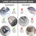 Pressure Boosting Shower Head - High Pressure Water Saver Showerhead Best For Low Flow Showers, 2.5 GPM - Brushed Nickel