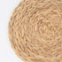 kilofly Natural Water Hyacinth Weave Placemat Round Braided Rattan Tablemats 13.5 inch x 4pc