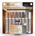 Escest Furniture Touch Up Repair 17Pc Set, Markers and Filler Sticks, Scratches Restore Kit, 8 Felt Tip Markers, 8 Filler Wax Sticks Crayons, 1 Sharpener, Fixing Wood Floors, Tables, Desks, Chairs