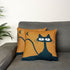 Cotinga Decorative Pillow Covers | 16 inch x 16 inch | Set of 2 | Throw Pillow Cover, Cushion Cover, Pillowcase | Home Decor for Sofa Couch Patio Bed Chair (Cat Pattern | Gamboge Yellow)