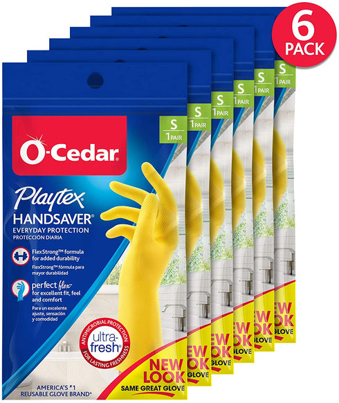 Playtex Handsaver Reusable Rubber Gloves ( Small , Pack - 6 )