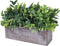 Artificial Grey Green Eucalyptus Plant in Rustic Rectangular Wooden Planter Box Faux Potted Herb Plant Greenery Arrangement for Farmhouse Indoor Wedding Table Centerpiece Mantel Shelf Kitchen Decor