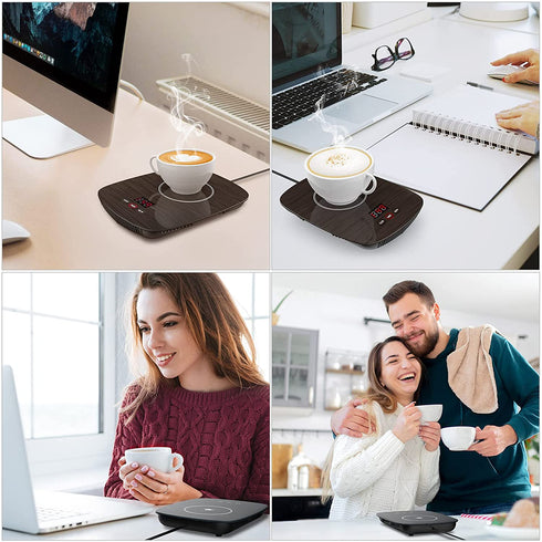 Creekeley Coffee Mug Warmer - Cup Warmer with Three Temperature Setting - Beverage Warmer with Automatic Shut Off for Coffee, Milk, Tea, Cocoa, Hot Chocolate, etc.