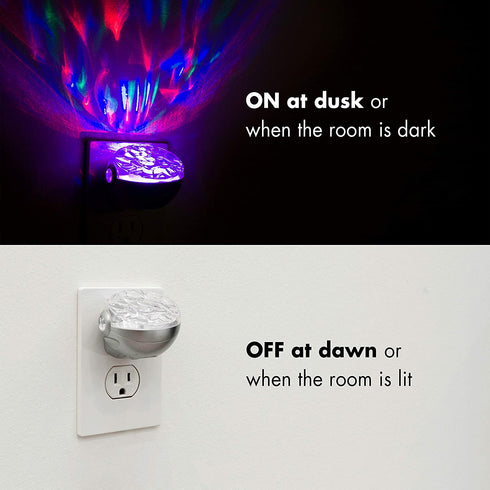 Projectables Northern Lights LED Projection Night Light with Moving Atmospheric Effects, 30404, Aurora Borealis Motion Effects Project Onto Wall and Ceiling,Multi