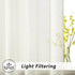 FMFUNCTEX Sheer Curtain Panels for Bedroom 96inch Long Cream White Semi Sheer Window Draperies for Living Room Linen Weave Vertical Drapes 55" W X 1 Pair