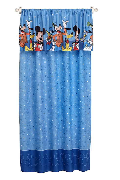 Disney Mickey Mouse Playground Pals Curtain Panel, Blue