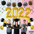 Gold 2022 Balloons Numbers Set - 40 Inch, Hanging Swirls and Pompoms | Graduation Party Decorations 2022 | Black and Gold Graduation Decorations 2022 | Graduation Balloons, Class of 2022 Decorations