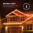 SEWANTA All-Purpose Light Clips Holder - Set of 600 Christmas light hooks - Mount holiday lights to shingles and gutters - works with Rope, Mini, c-7-6-9, icicle lights - USA made - No tools required