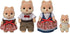 Calico Critters Caramel Dog Family, Dolls, Dollhouse Figures, Collectible Toys ,3 inches