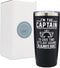 I'm The Captain & I'm Always Right 20oz Stainless Steel Tumbler by The Navy Knot - Double-Insulated Tumbler with Lid, Coffee Travel Mug, Hot Cold Coffee Cup - Nautical Design For Lake & Ocean Boaters