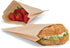 Kraft Paper Sandwich Style Bags (200) 6"x 1"x 8.5" Dry Wax Grease Resistant Bags. Perfect for Sandwiches, Cookies, Pastries, Take Out, and Gifts. Made in USA.