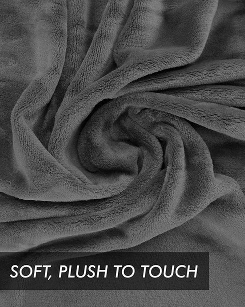Utopia Bedding Fleece Blanket Queen Size Grey 300GSM Luxury Fuzzy Soft Anti-Static Microfiber Bed Blanket