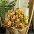 Nubry 2pcs Artificial Peony Silk Flowers Bouquet for Wedding Home Garden Decoration (Gold)