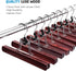 High-Grade Wooden Pants Hangers with Clips 10 Pack Non Slip Skirt Hangers, Smooth Finish Solid Wood Jeans/Slack Hanger with 360° Swivel Hook - Pants Clip Hangers for Skirts, Slacks - Clamp Hangers
