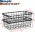 SimpleHouseware 2 Pack Stackable Single Wire Basket, (8.9 x 15.5 x 4.3 in)