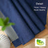 CUCRAF Full Blackout Curtains for Bedroom,100% Room Darkening Curtain,Thermal Insulated Curtain Faux Linen Drapes for Living Room with Grey Coating,Set of 2 (52 x 63 inches, Navy Blue)