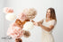 Vidal Crafts 20 PCS Dusty Pink, Rose Gold, Ivory, Pastel Grey, Tissue Paper Pom Poms Kit, 14", 10", 8", 6", Tissue Paper Flowers for Wedding, Birthday, Bridal Shower, Bachelorette, Baby Shower D©cor