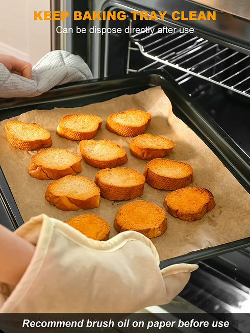 SMARTAKE 300PCS Parchment Paper Sheets, 9 x 13 IN Pre-Cut Baking Parchment, Non-Stick Kitchens Cookie Baking Paper, for Oven Grilling Air Fryer Steaming Bread Cake Cookie Meat Pizza (Unbleached)