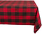 DII Buffalo Check Collection, Classic Farmhouse Tablecloth, Tablecloth, 60x84, Red & Black