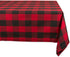 DII Buffalo Check Collection, Classic Farmhouse Tablecloth, Tablecloth, 60x84, Red & Black