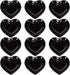 Delling Soy Sauce Dish -Black Sauce Cups - Heart Dipping Bowls/Small Bowls for Ketchup, Soy or Seasoning and Christmas Thanksgiving Valentines Day Gifts-12 Packs, 1.3 Oz