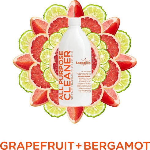Sapadilla Grapefruit + Bergamot Biodegradable All-Purpose Cleaner Concentrate, 25 Ounce
