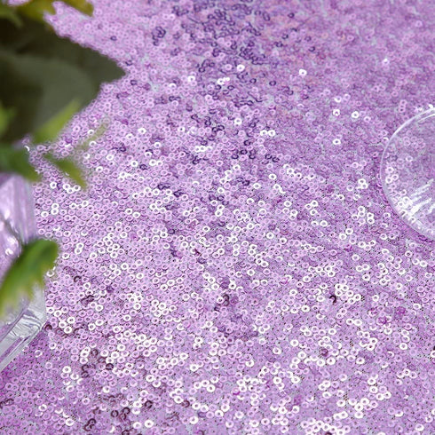 B-COOL Lavender Sequin Tablecloth Lilac Wedding Party Sequin Tablecloth Classy and Elegant Tablecloth for Romantic Event or Banquet 60x102 Inch