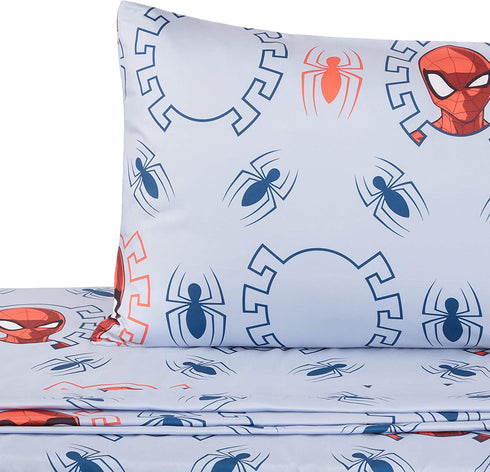Amazon Basics by Marvel Spiderman Spidey Crawl Bed Sheet Set, Twin