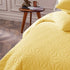 Whale Flotilla Microfiber Twin Size (68x88 inches) Quilt Set Lightweight Quilted Bedspreads Coverlets Set with Stars Pattern, Yellow, 2 Piece (1 Quilt, 1 Sham)