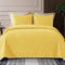 Whale Flotilla Microfiber Twin Size (68x88 inches) Quilt Set Lightweight Quilted Bedspreads Coverlets Set with Stars Pattern, Yellow, 2 Piece (1 Quilt, 1 Sham)