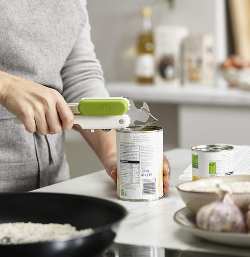 Joseph Joseph Pivot 3-in-1 Can Opener, One Size, White/Green