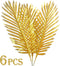 6PCS Artificial Palm Plants Leaves Imitation Leaf Artificial Plants Faux Fake Tropical Large for Home Arrangement Jungle Birthday Party Wedding Decoration Supplies (27" Golden Palm Leaves)