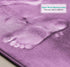 Clara Clark Bathroom Rugs, Velvet Memory Foam Bath Mat, Non-Slip Bath Rugs, Machine Wash, Dries Quickly, Ultra Soft Plush Bath Mats for Bathroom, 3 Piece Set, Lavender Dream