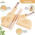 Gnocchi Board Set for Rolling Dough - 2 Pcs Paddles 2 Pcs Rollers 1 Pc Cutter - Bamboo Authentic Pasta Shaper Tools Butter Maker - Garganelli Cavatelli Tortellini Cavarola Roller - Great Cutlery Gift