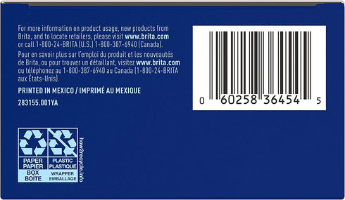 Brita Water Bottle Replacement Water Bottle Filters, Black, 6 Count