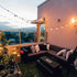 G40 Outdoor String Lights LED 25Feet Patio Lights with 27 LED Shatterproof Bulbs(2 Spare), Waterproof Globe Hanging Lights for Backyard Decor Bistro Party Yard Decor, E12 Socket, 2200K, Black Wire