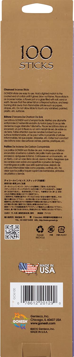 Gonesh Collection #6 100 Stick Pack Classic Incense Count
