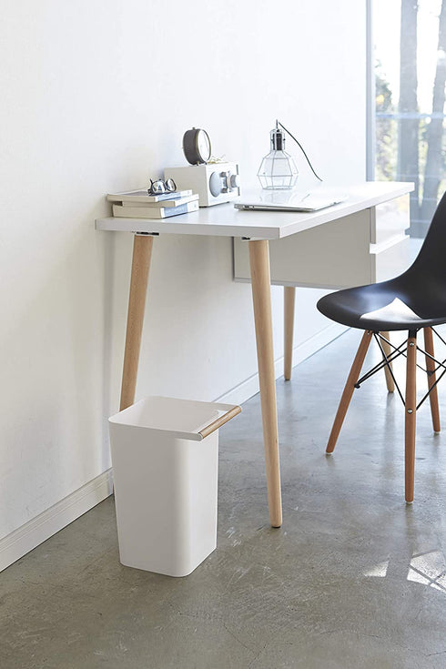 YAMAZAKI home Como Trash Can, One Size, White - 3132