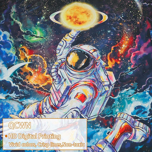 Trippy Astronaut Tapestry Blacklight Space Tapestry Posters For College Dorm,Cool Spaceman On Fantasy Universe Planets Galaxy Sky Tapestry Mens Guys Poster Tapestries For Bedroom Cool Room Decor.