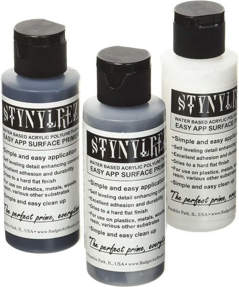 Badger Air-Brush Co. SNR-210 Stynylrez, 2 Fl Oz (Pack of 1), White, Gray, Black