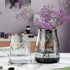 VanEnjoy 7 inch Clear Simple Glass Flower Vase, Decorative Gilded Rim Vase Home Decor for Indoor Centerpiece