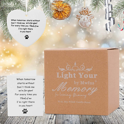 BEARAE Ceramic Candle Cup Dog Memorial Gifts Pet Bereavement Present Sympathy Gift Remembrance Tealight Candle Holder Gifts Pet Loss Gift Dog Memory Home Decorations