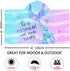 Hexagram Mermaid Hooded Beach Towel,Kids Little Mermaid Tail Poncho Towel for Girls,Quick Dry 30?x50? Pink Bath Towel for Pool Swiming