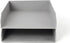 Bigso Hakan Fiberboard Two Tier Stackable Letter/Document Tray, 2.5 x 9 x 12.2 in, Grey