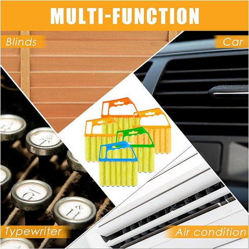 Window Venetian 7 Finger Dusting Cleaner Tool Hand-Held Window Shutters Mini Duster Brush Blind Dust Cleaner Venetian Shades Brush Window Air Conditioner Duster Dirt Cleaner (5 Colors,5 Pieces)