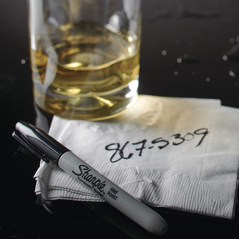 Sharpie Permanent Markers, Fine Point, Black, 12 Count